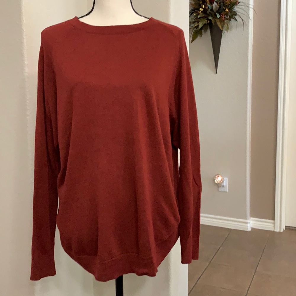 Loft solid red sweater